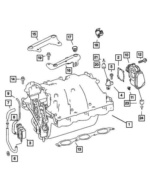 Manifolds and Vacuum Fittings for 2008 Dodge Sprinter 3500 #0