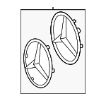 1678172000 - Accessories: Grille Emblem for Mercedes-Benz Image