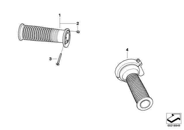 61317708229 - : Left Grooved Handle for BMW-Motorrad Image