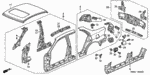 66100S4KA00ZZ - Body/Air Conditioning: PANEL, RR. for Honda Image