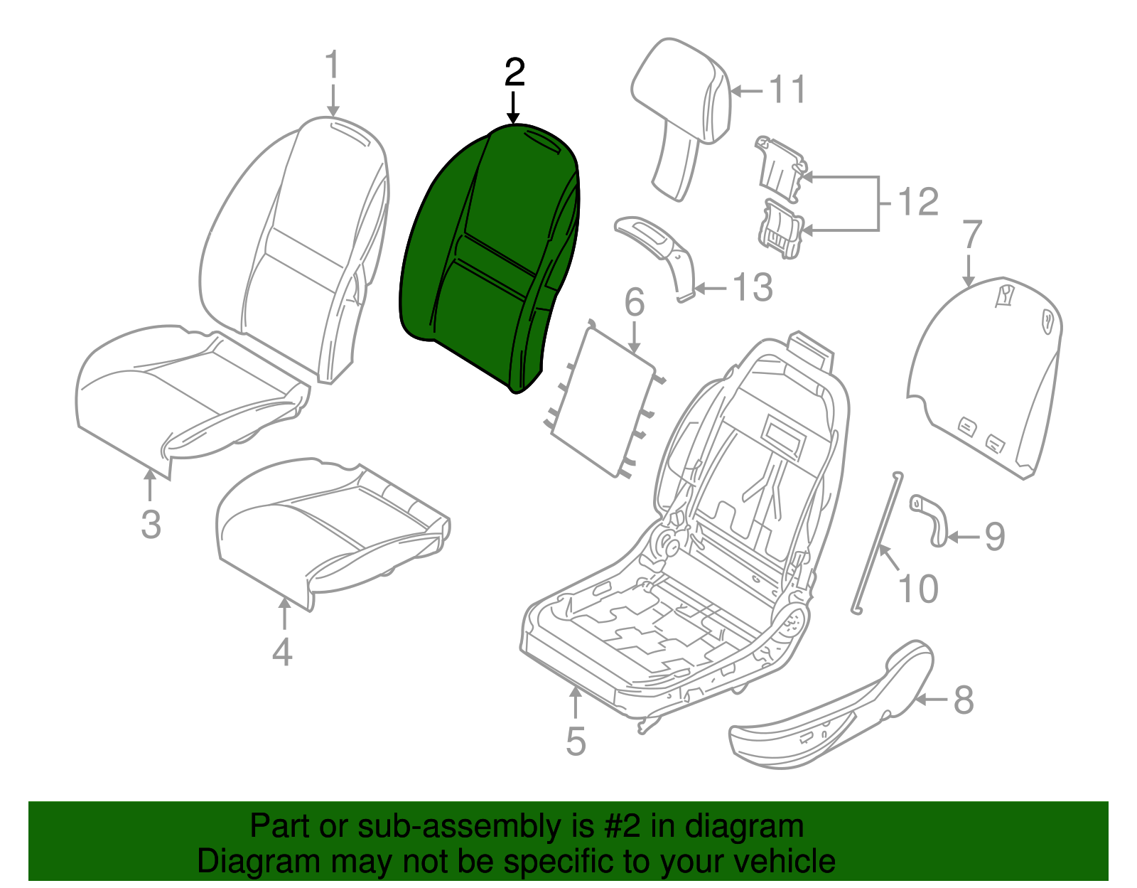 Seat Back Pad - BMW (52-10-7-027-222)