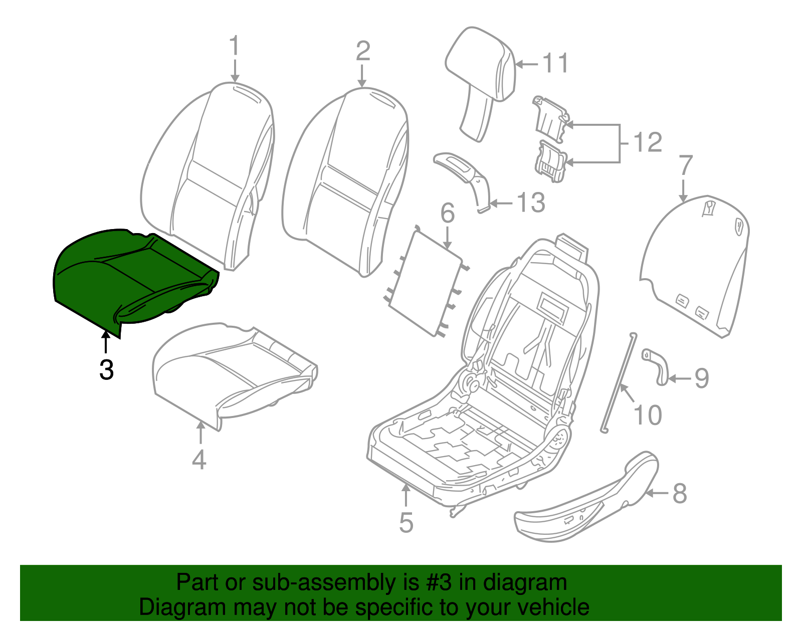 Seat Cushion - BMW (52-10-7-027-231)