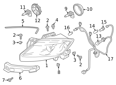 Bulbs - Chassis for 2013 Mazda CX-9 #1