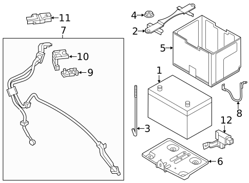 Battery for 2017 INFINITI Q70 #0