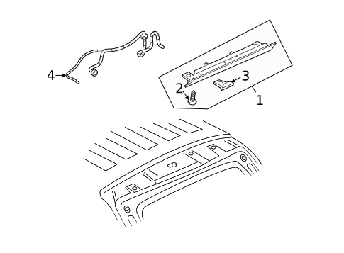 High Mounted Stop Lamp for 2009 Pontiac Torrent #0
