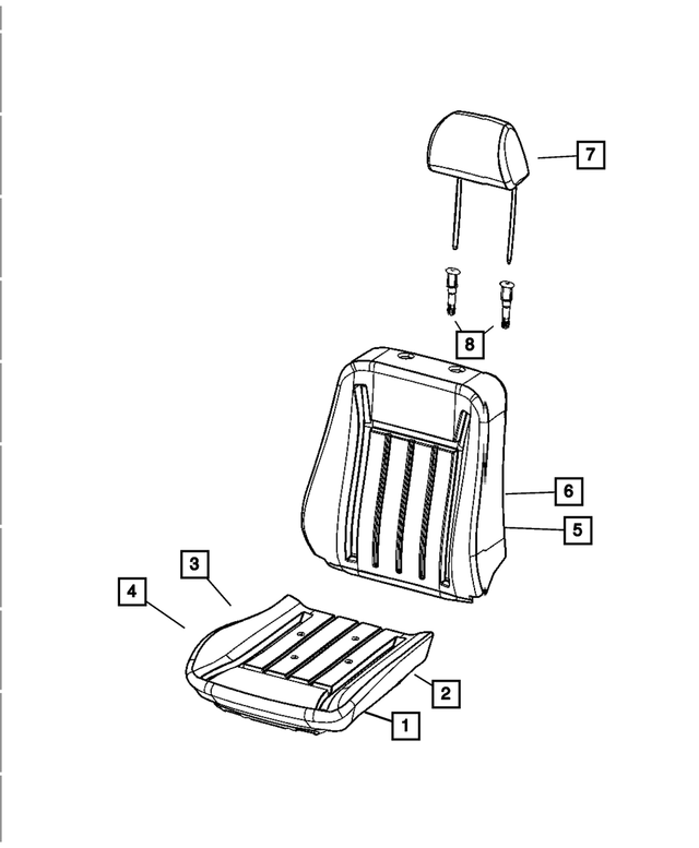 4610213AA - Interior Trim: Seat Cushion Pan, Power Seat for Mopar Image