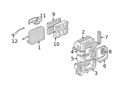 Evaporator Components for 1998 Honda Accord #1