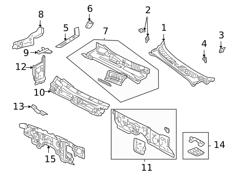 Cowl for 2003 Dodge Dakota #0