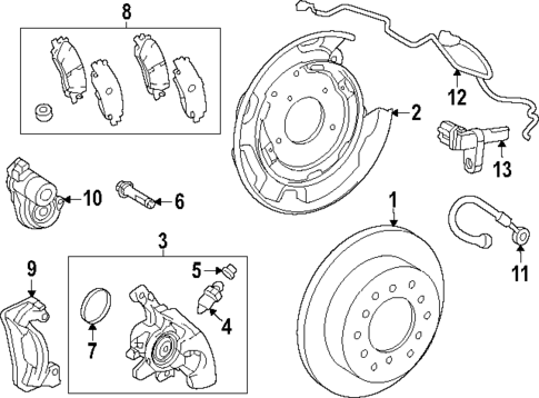 Rear Brakes for 2024 Lexus GX550 #0