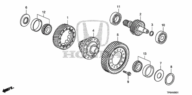 AT Differential (4WD) (V6) (2) for 2012 Honda Crosstour #0