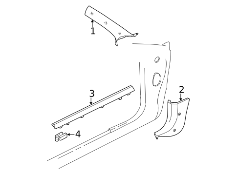 Interior Trim - Pillars for 2003 Chrysler Sebring #1
