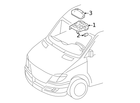 Overhead Console for 2011 Mercedes-Benz Sprinter 3500 #0