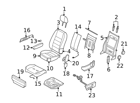 Front Seat Components for 2013 Land Rover LR4 #1