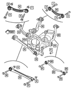 68079767AB - Rear Suspension: Rear Knuckle, Left for Mopar Image