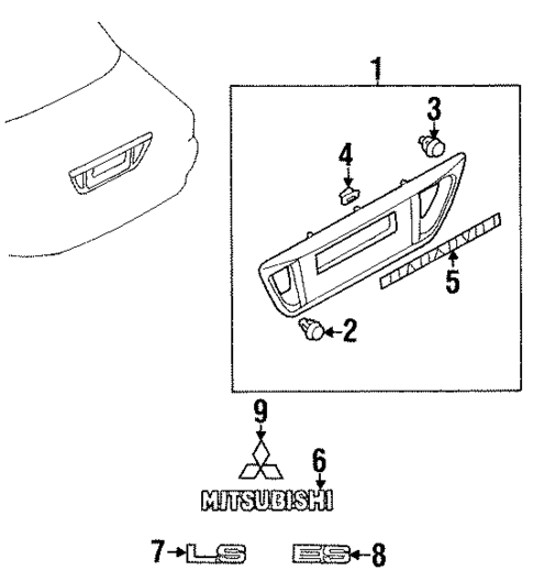 Exterior Trim - Trunk for 2004 Mitsubishi Diamante #0