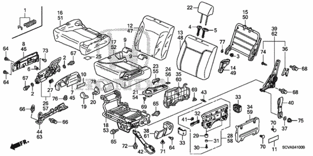 Rear Seat for 2010 Honda Element #0