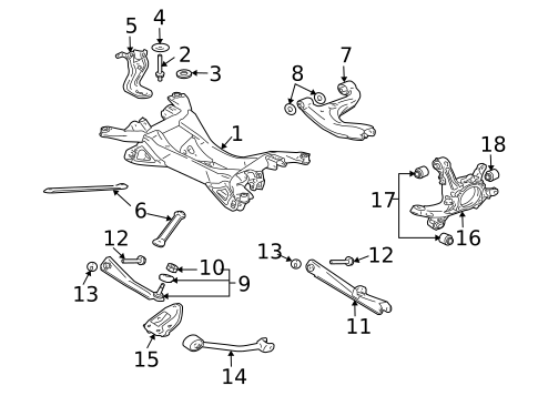 Rear Suspension for 2010 Mitsubishi Endeavor #2