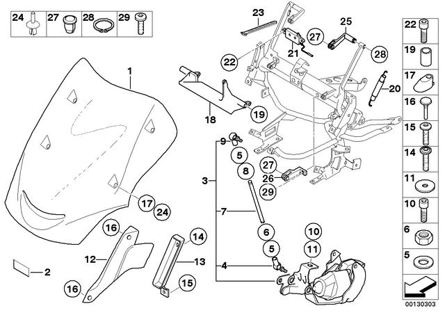 71607675750 - : Screw - M4X10 for BMW-Motorrad Image