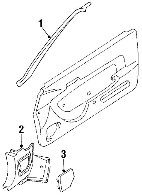 Interior Trim - Pillars for 1991 Isuzu Impulse #0