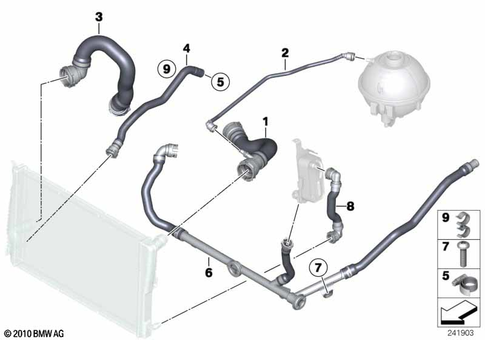 Cooling System Coolant Hoses for 2015 BMW X3 35iX #0
