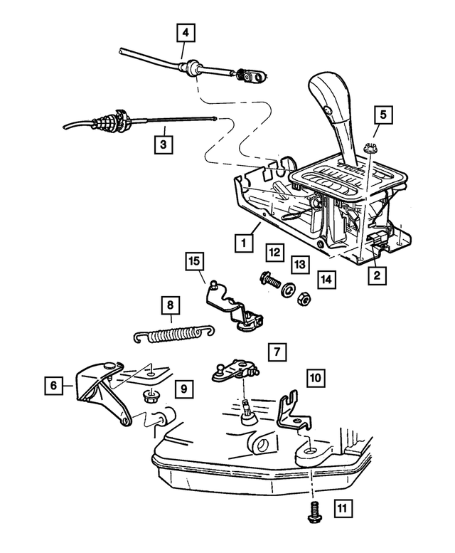 52104151AB - Automatic Transmission 4 Speed: Shifter Housing And Lever for Mopar Image