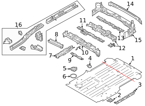 Rear Floor & Rails for 2013 Nissan NV200 #0