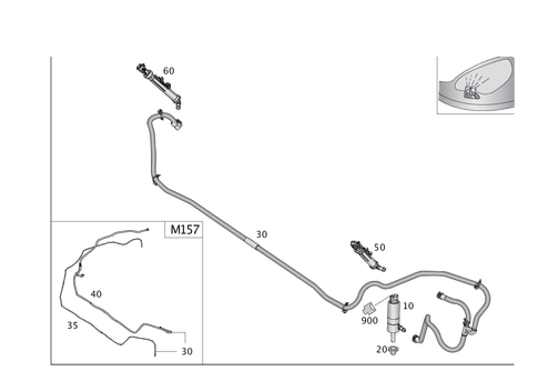 Headlamp Cleaning System for 2018 Mercedes-Benz GLS450 #0