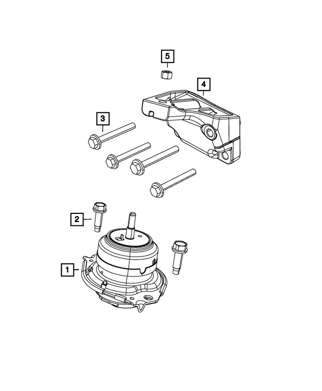 6102019 - 3.0L Turbo Diesel; Engine: Hex Head Bolt And Washer, Mounting for Mopar Image