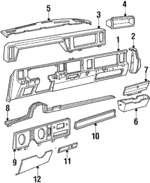 E7TZ1004320A - Body: Instrument Panel for Ford: Bronco II, Ranger Image image