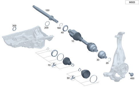 Front Axle Shaft for 2025 Mercedes-Benz C 43 AMG&reg; #0