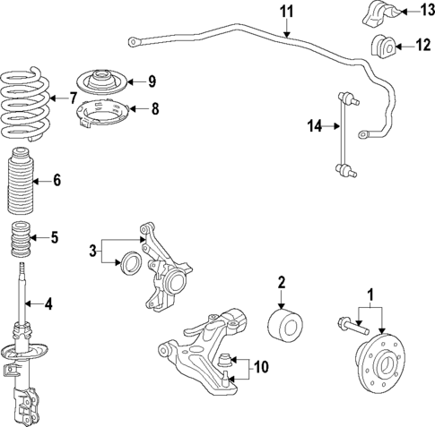 Front Suspension for 2007 Honda Fit #0