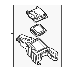 22712132 - Engine: Air Cleaner Assembly for Chevrolet: Cavalier | Pontiac: Sunfire Image
