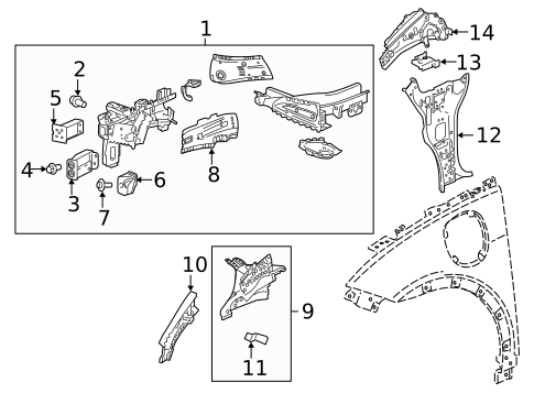 Structural Components & Rails for 2017 Chevrolet Bolt EV #0