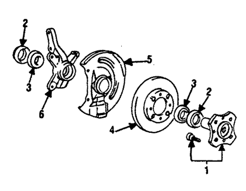 Front Brakes for 1988 Mitsubishi Mirage #0