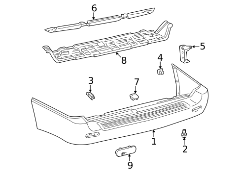 Bumper & Components - Rear for 2006 Lexus LX470 #0