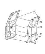 5JJ31XDHAD - Interior Trim: Rear Door Trim Panel, Left for Mopar Image