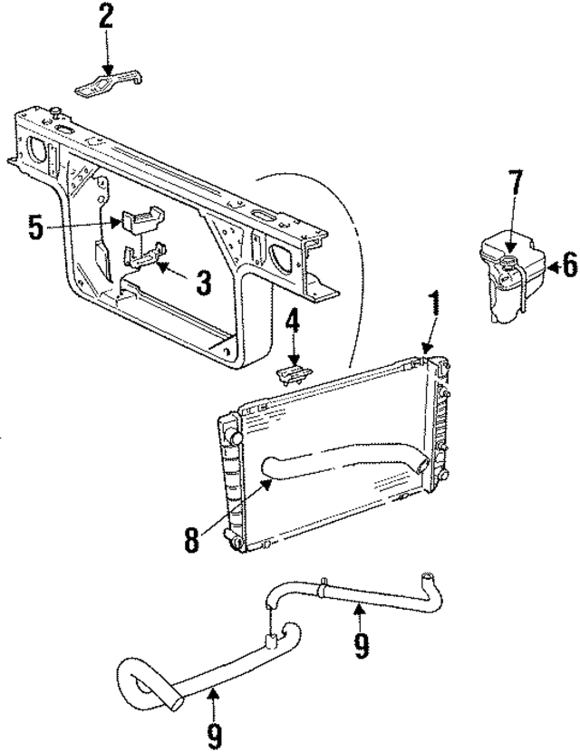 F5AZ8A193B - Cooling System: Radiator Upper Bracket for Ford Image