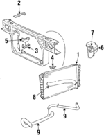F5AZ8A193B - Cooling System: Radiator Upper Bracket for Ford: Crown Victoria | Lincoln: Town Car | Mercury: Grand Marquis Image