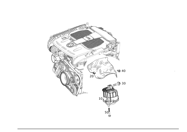 6980 - Engine Suspension: Hexagon Head Bolt for Mercedes-Benz: SL400, SL450, SL550, SL63 AMG, SL65 AMG Image image