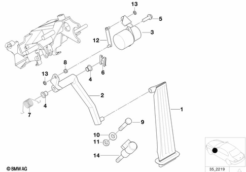 Accelerator Pedal Sensor for 1999 BMW M5 #0