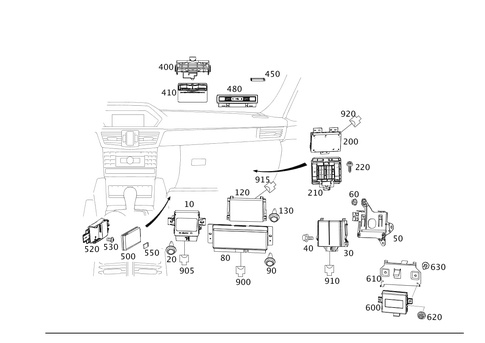 Electrical Compartment in Front Passenger Footwell for 2014 Mercedes-Benz E250 #0