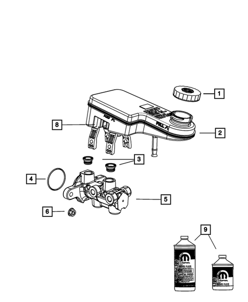 Brake Master Cylinder for 2009 Dodge Avenger #0