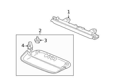 High Mounted Stop Lamp for 2010 Acura TL #0