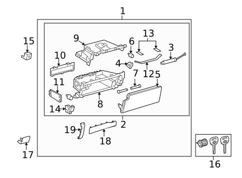 Glove Box for 2016 Lexus GX460 #0