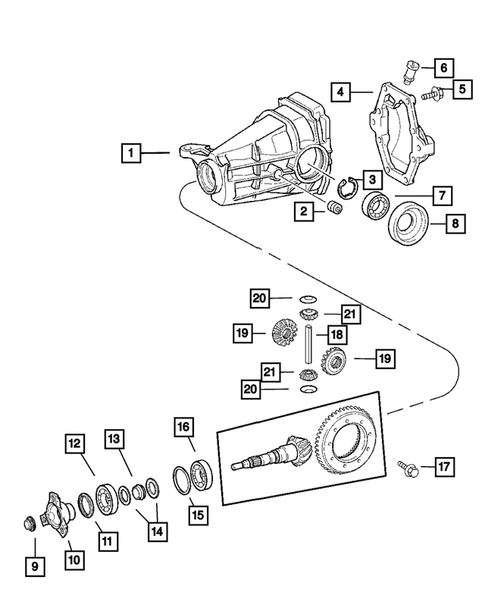 Rear Axle; Housing, Differential and Vent for 2008 Chrysler Crossfire #0