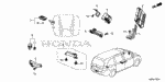 91533TZ5A01 - Electrical/Exhaust/Heater/Fuel: CLIP, LF ANTENNA (DIA 8.5) for Honda Image