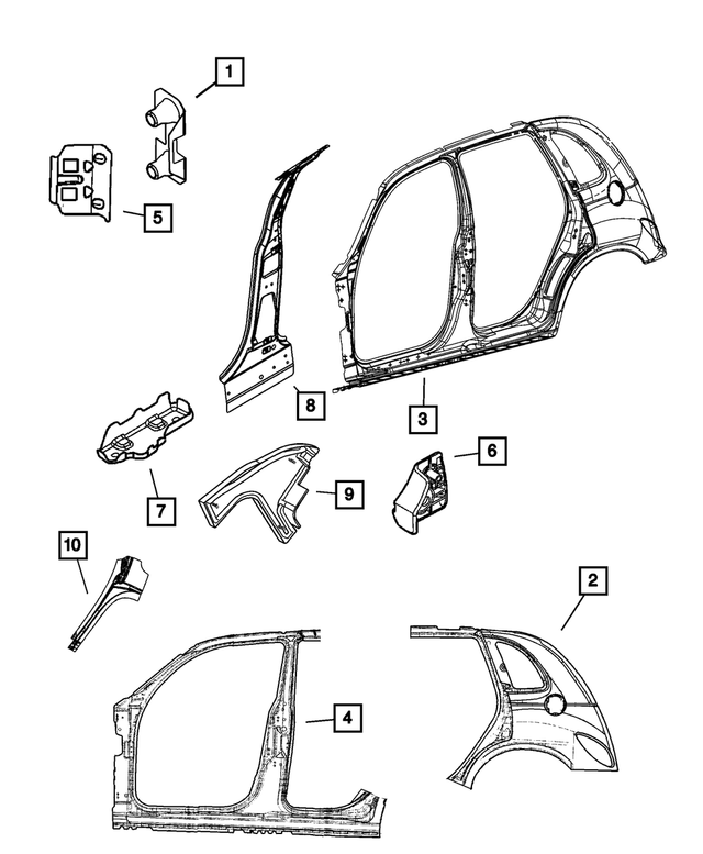 « 4860301 – Body Sheet Metal Except Doors : Vertenelle Plaque De Fixation pour Mopar Image »