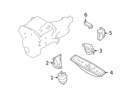 Engine & Trans Mounting for 2014 INFINITI Q60 #0