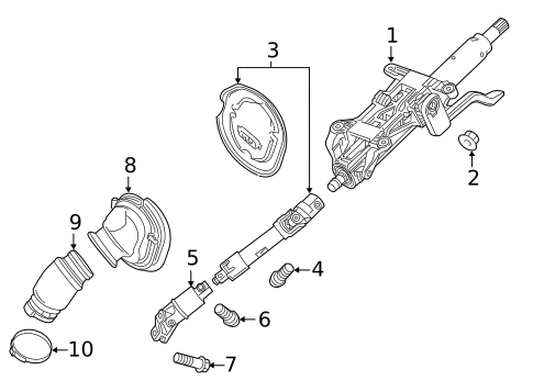 Steering Column Assembly for 2019 Buick Regal Sportback #0