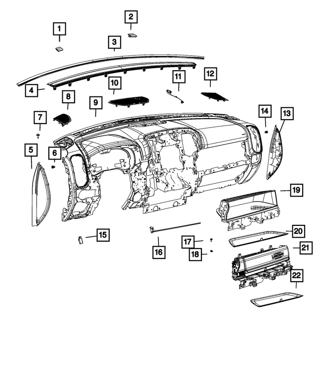 6NH63LC5AA - Interior Trim: Instrument Panel End Cap for Mopar Image
